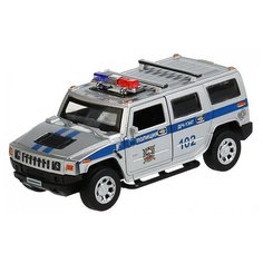 Машинка ТЕХНОПАРК Hummer H2 Полиция (НUМ2-12РОL), 12 см, серебристый