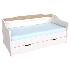 Кровать-диван Бейли 90*200 с ящиками цвет: белый/антик Дом Мебели из сосны