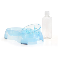 Двойная миска Кристал Лайт Nicovaer (Голубой, 32,5*6,5 см)