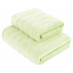 Набор махровых полотенец Verossa Stripe, 2шт (70x140 см - 1шт, 50x90 см - 1шт), оттенок "Светло-фисташковый", плотность 500г/м2, 100% хлопок