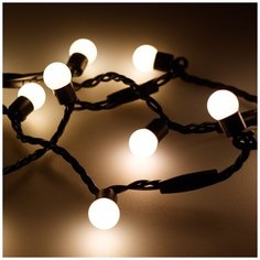 Светодиодная гирлянда ARD-BALL-CLASSIC-D17.5-10000-BLACK-100LED WARM (230V, 7W) (Ardecoled, IP65) Arlight