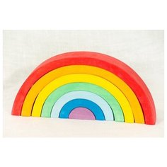 Пирамида-дуга Веселая радуга Wood Fun