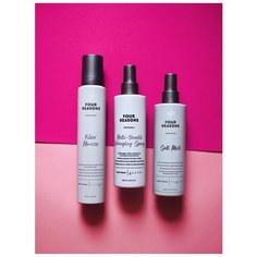 Набор стайлинга для натуральных небрежных локонов Multi Benefit Detangling Spray + Fiber Mousse + Salt Mist Four Reasons