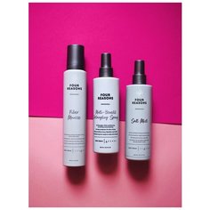 Набор стайлинга для натуральных небрежных локонов Multi Benefit Detangling Spray + Fiber Mousse + Salt Mist Four Reasons