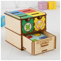 WoodLand Toys Комодик - сортер «Животные»