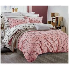 Комплект постельного белья Сатин-Комфорт 14-84 Хлопок 100%, 2-х-спальный, Розовый Tana