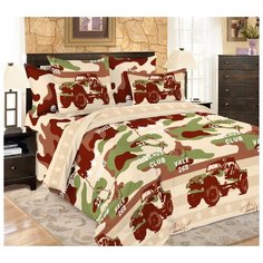 Постельное бельё Amore Mio Мако-сатин Military Микрофибра Евро