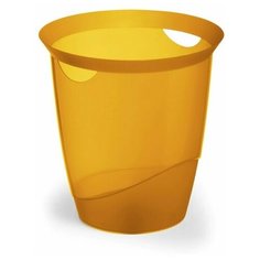 Легкая пластиковая корзина для мусора DURABLE TREND, 16 л., прозрачно-оранжевый