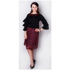 Юбка,Maria_Grazia_Severi_White,черный_бордовый,Арт.1064195 (40)