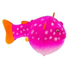 Декор для аквариумов GLOXY Флуоресцентный Рыба шар на леске розовая 8х5х5,5см