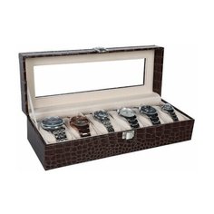 Кожаная шкатулка для часов и украшений, коричневый Cozy Place