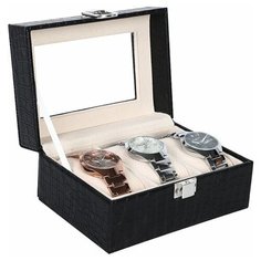 Кожаная шкатулка для часов и украшений, черный Cozy Place