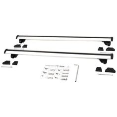 комплект дуг и опор AMOS Alfa на рейлинги без замка для Toyota Land Cruiser Prado 120 (2002-2009), 1.2 м серый Амос