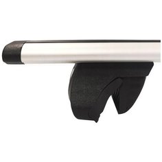 комплект дуг и опор AMOS Alfa на рейлинги для Lexus RX350 (2009-н.в.), 1.2м, крыловидные серебристый Амос