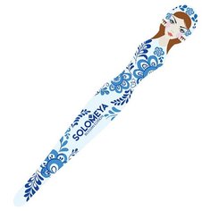 Solomeya Пилка "Гжель", 180/220 грит белый/синий