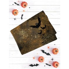 Салфетки на стол sfer.tex набор 2 шт 45х30 см Хэллоуин Летучие мыши