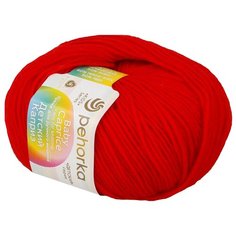 Пряжа Пехорка Детский каприз, 50 % шерсть, 50 г, 225 м, 5 шт., 88 красный мак