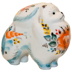 Статуэтка Собака Шпиц Весенняя Роспись Породистая Гжель ручная роспись