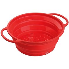 Дуршлаг складной, красный, силикон, d-24 см от KÜCHENPROFI GmbH, Германия Kuchenprofi