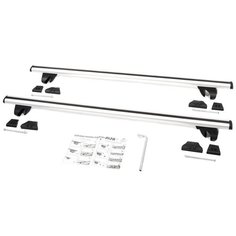 комплект дуг и опор AMOS Alfa на рейлинги для Skoda Fabia Scout (2008-н.в.), 1.2м серый Амос