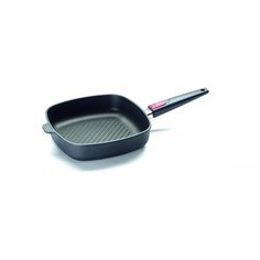 Сковорода гриль квадратная WOLL серии Titanium Nowo, (арт. 1626-1N), h-6,5, 26x26 см (съемная ручка)