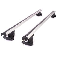 комплект дуг и опор AMOS Alfa на рейлинги для Land Rover Freelander (1997-2006), 1.2м серый Амос