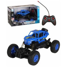 Радиоуправляемая машина полицейский краулер, машинка на пульте управления , игрушка для детей , игрушка для мальчиков , движение вперед и назад , повороты в стороны , преодаление припятствий , пружинная амортизация от столкновений , масштаб 1:18, р/у  Компания Друзей