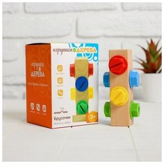 Мир деревянных игрушек Сортер-брусочек «Болты и гайки»