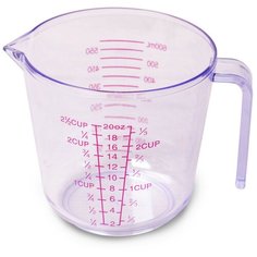 Стакан мерный 600 мл пластиковый Kamille КМ-7719 (Ø11.5х11 см)
