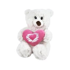 Мягкая игрушка Maxitoys Белый Медведь с Сердцем , 23 см. MT-SUT072005-23