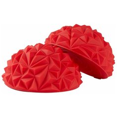 Полусфера массажная 2 шт. Кристалл CLIFF 16см, подушка балансировочная, красная