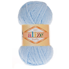 Пряжа Alize Softy (Софти) 183-светло-голубой 50г 115м, 1 шт.