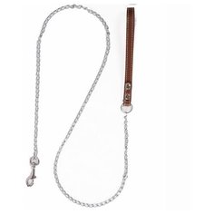 Поводок-цепь для собак/16мм х 120м/ металлическая/ шурум-бурум/ с карабином/для средних и мелких пород/для домашних животных