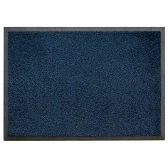 Ворсовый ковер на резиновой основе Iron-Horse black blue 60x85 Kleen Tex