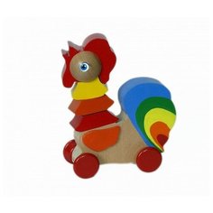 Крона Машинка-пирамидка "Петушок", 5 деталей