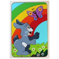 Крона Мозаика-вкладыш "Степашка и радуга", 19 деталей