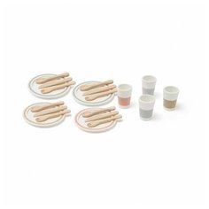 Набор посуды Kids Concept Dinnerware 4 play set 1000565 бежевый/белый