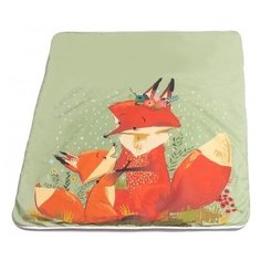 Плед Forest kids Little Fox 1283 120х90 см зеленый/оранжевый