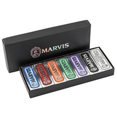 Набор зубных паст MARVIS Gift Black 7*25мл