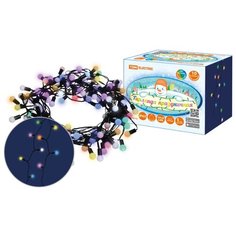 Гирлянда светодиодная "Шарики" 100LED, 10м, многоцвет., каучук чер., посл.подключ., 250 В, IP65, TDM Electric (SQ0361-0065)