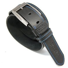 Ремень мужской BB1 , с синей отделкой