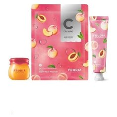 FRUDIA Набор "Сочный гранатовый персик" (3шт) (бальзам для губ/крем персик/маска персик)