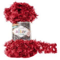 Пряжа Alize Puffy Fur, 100 % полиэстер, 100 г, 6 м, 5 шт., 6121