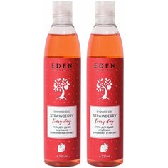EDEN Гель для душа Клубника 320мл 2 штуки