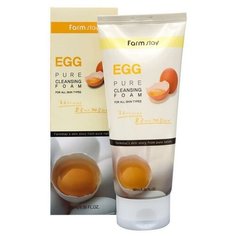 FarmStay Очищающая пенка для сужения пор с яичным экстрактом Egg Pure Cleansing Foam