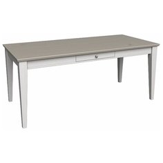 Стол Дом Мебели из сосны Форест обеденный с ящиком, ДхШ: 180 х 84 см, белый воск/антрацит