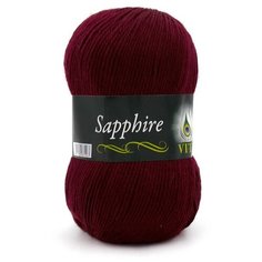 Пряжа Vita Sapphire (Сапфир) 1519 бордовый 45% шерсть ластер, 55% акрил 100г 250м 5шт