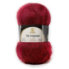 Пряжа Камтекс Астория 047 бордо 65% хлопок, 35% шерсть 50г 180м 5шт