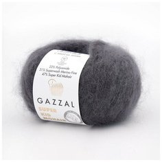 Пряжа Gazzal Super Kid Mohair (Супер Кид Мохер) 64432 ежевика 31% шерсть мериноса, 47% супер кид мохер, 22% полиамид 25г 237м 6шт