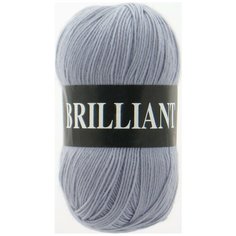 Пряжа Vita Brilliant (Бриллиант) 4963 светло-серый 45% шерсть ластер, 55% акрил 100г 380м 5шт